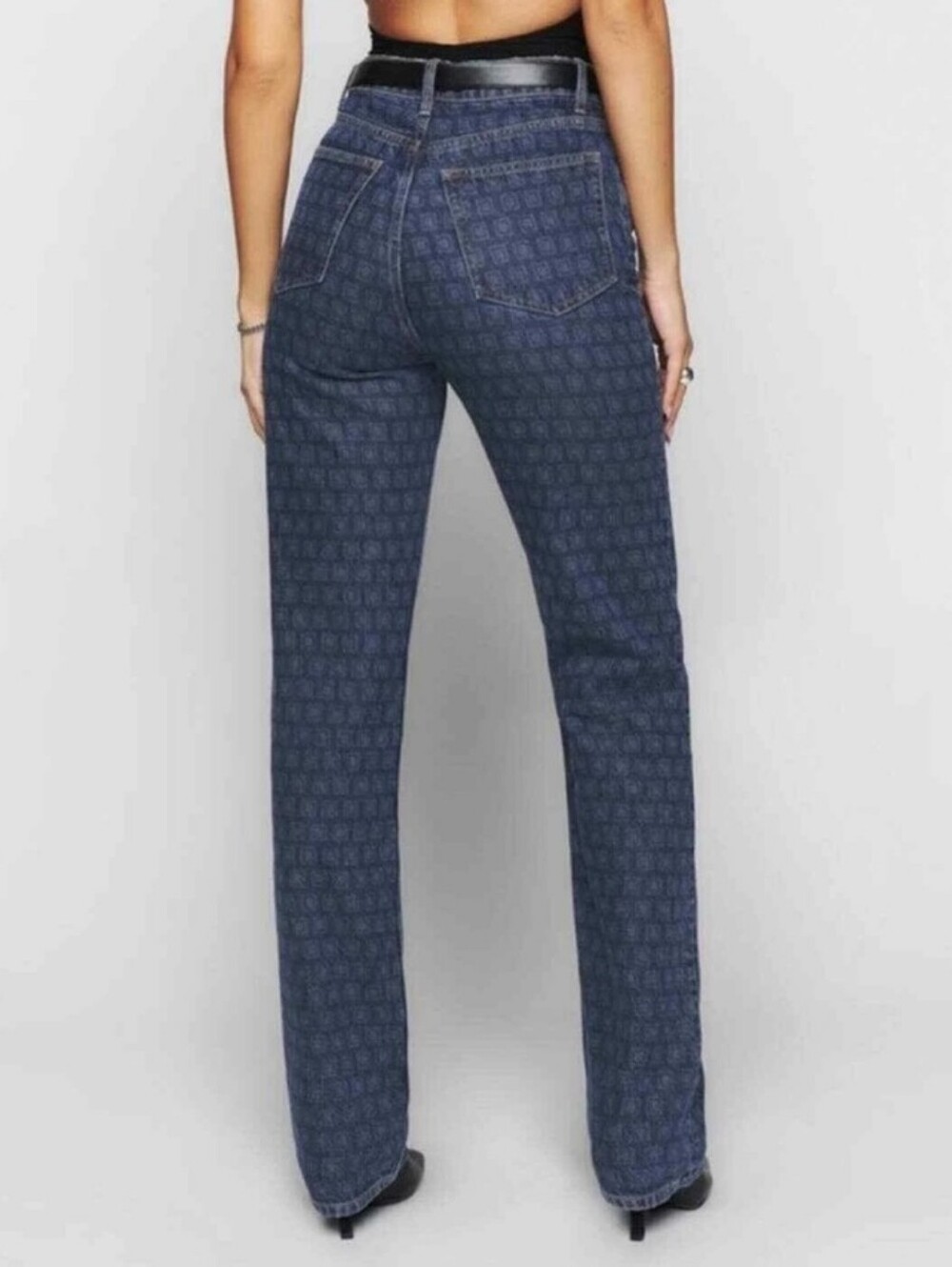 Reformation Cynthia High Rise Straight Long Jeans Size 29 Disco Wash